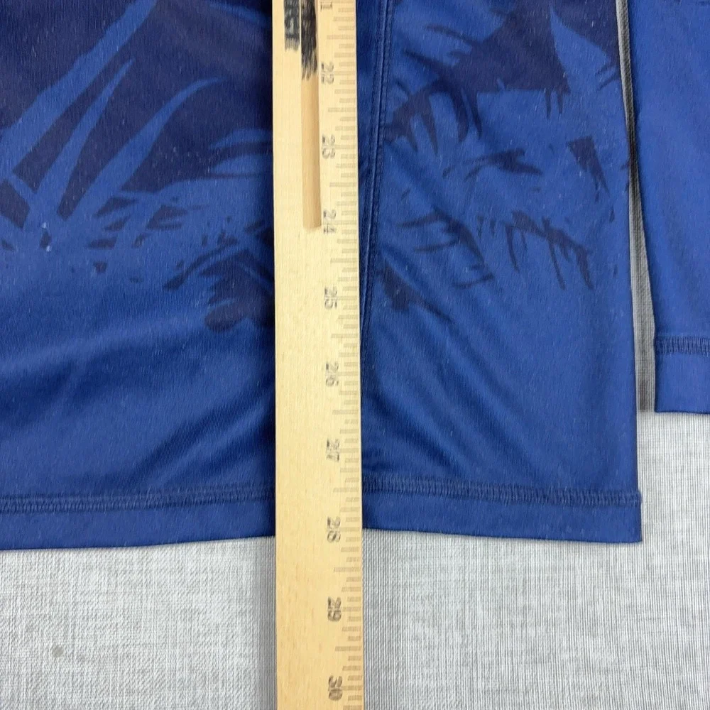 Tommy Bahama UV Tech Pullover Mens XL Blue 1/4 Zip Long Sleeve Palm Sun Top